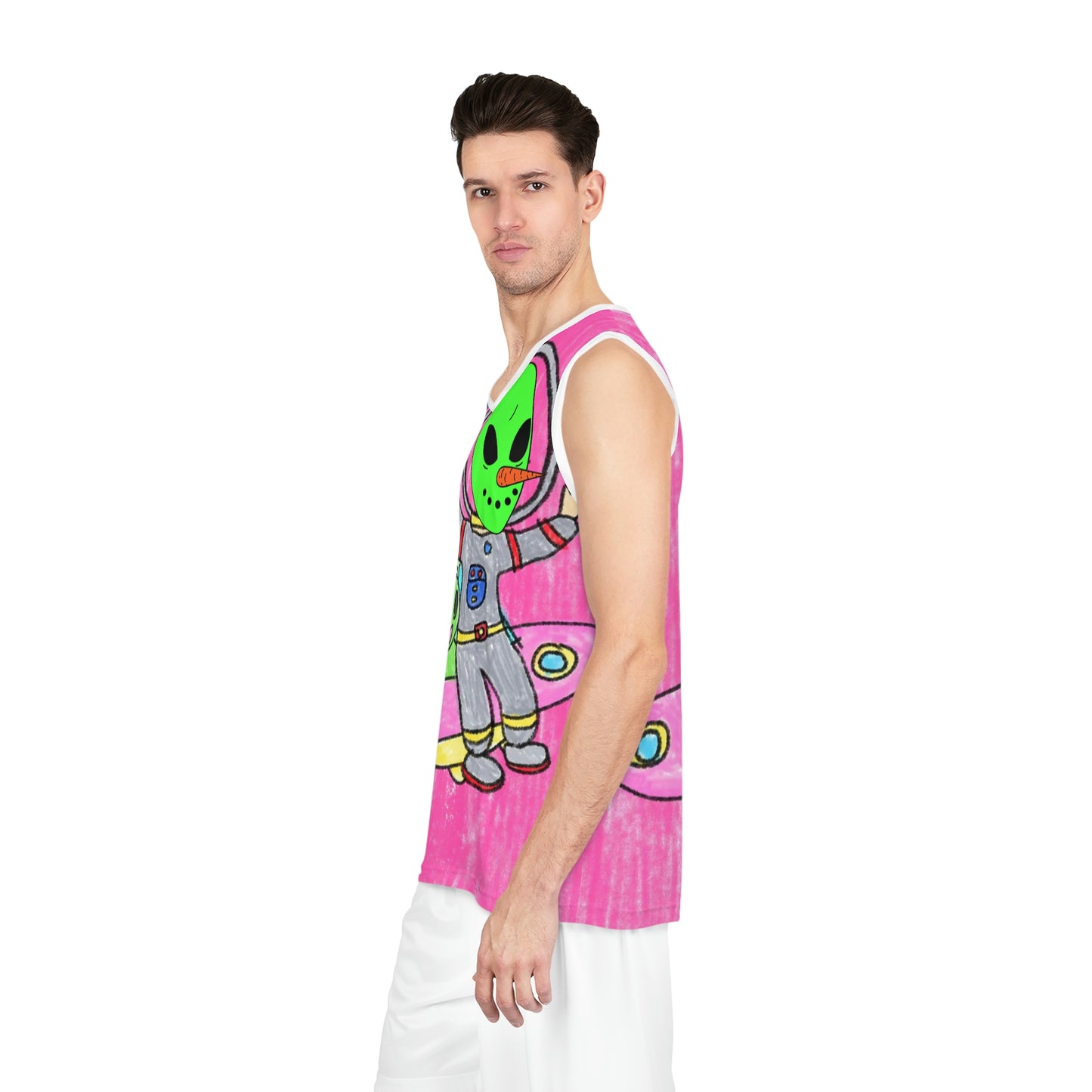 Veggie Visi Alien Vegetable Visitor UFO Basketball Jersey