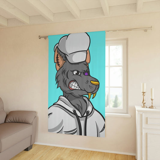 Chief Chef Cook Wolf Werewolve Cyborg Window Curtains (1 Piece)