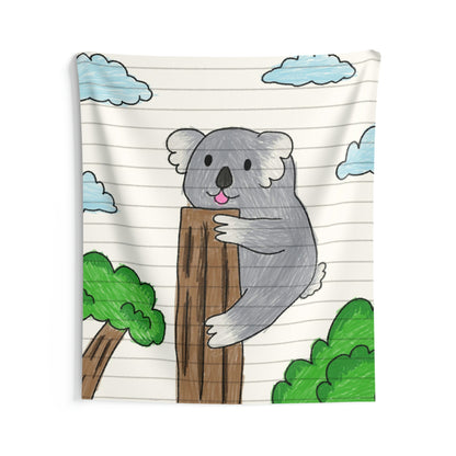 Tapices de pared para interiores, escalador de árboles, animales, oso koala 