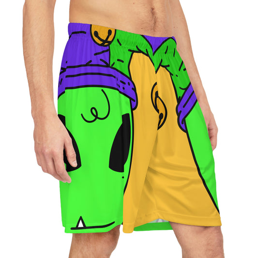 Jester Alien Joker Visitor Basketball Shorts (AOP)