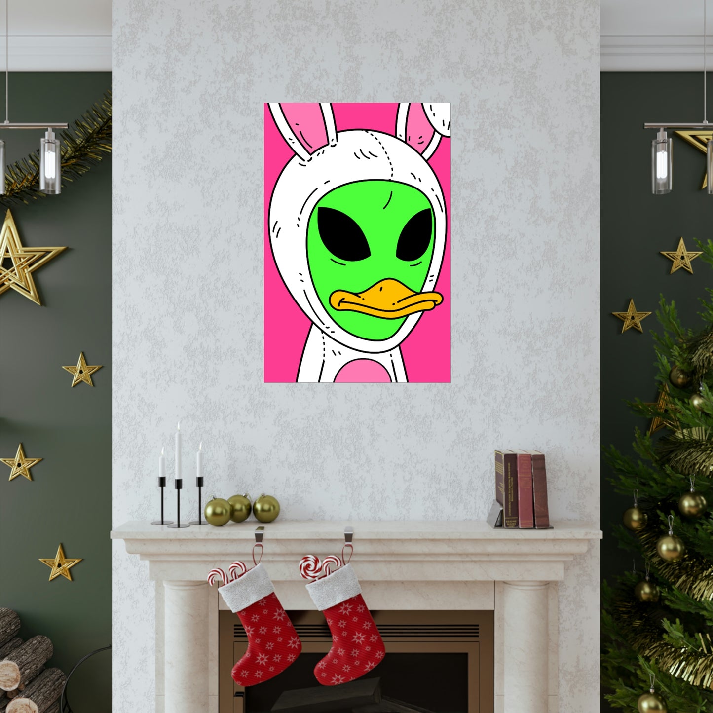 Bunny Easter Duck Alien Premium Matte Vertical Posters