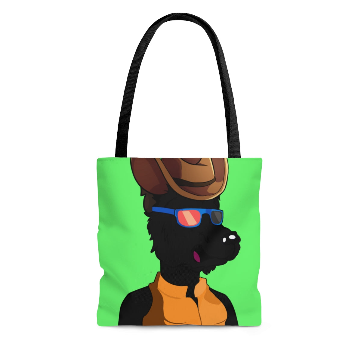 Cyborg Wolf Puffy Jacket Puffy Jacket Cowboy Hat AOP Tote Bag