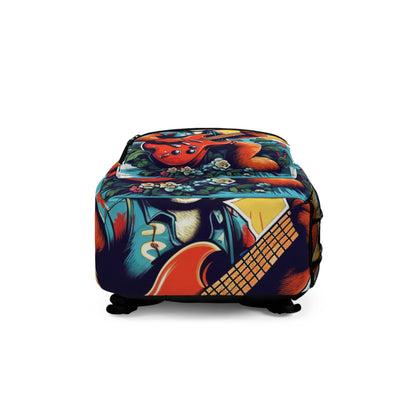 Red Panda Guitarist Rocker Music Backpack