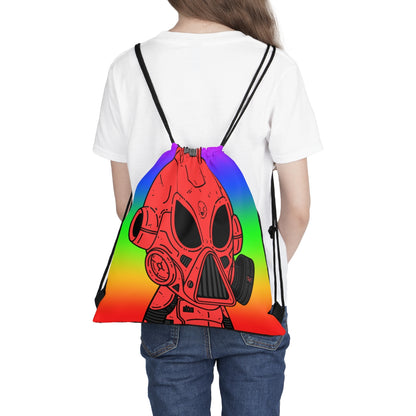 LOL Rainbow Armored Red Future Alien Cyborg Machine Visitor Outdoor Drawstring Bag