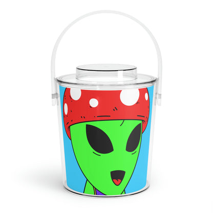 Red Mushroom Head Green Alien Purple Visi sport Jersey Visitor Ice Bucket with Tongs