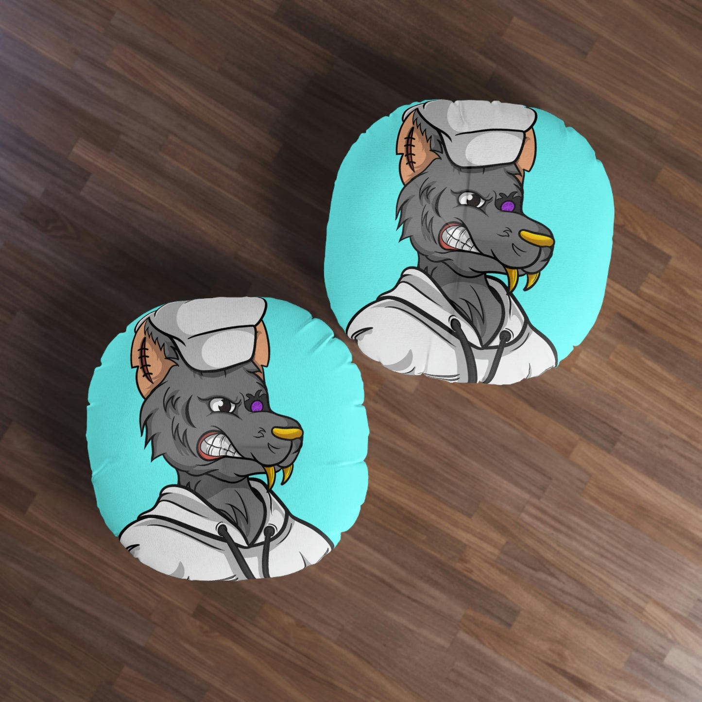 Chief Chef Cook Wolf Werewolve Cyborg - Almohada para suelo, redonda 