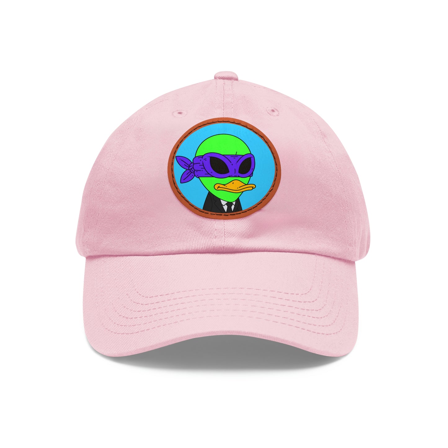 Visitor 751 Alien Dad Hat with Leather Patch (Round)