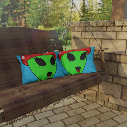 Healthy Sport Jersey Mushroom Alien Outdoor Pillows