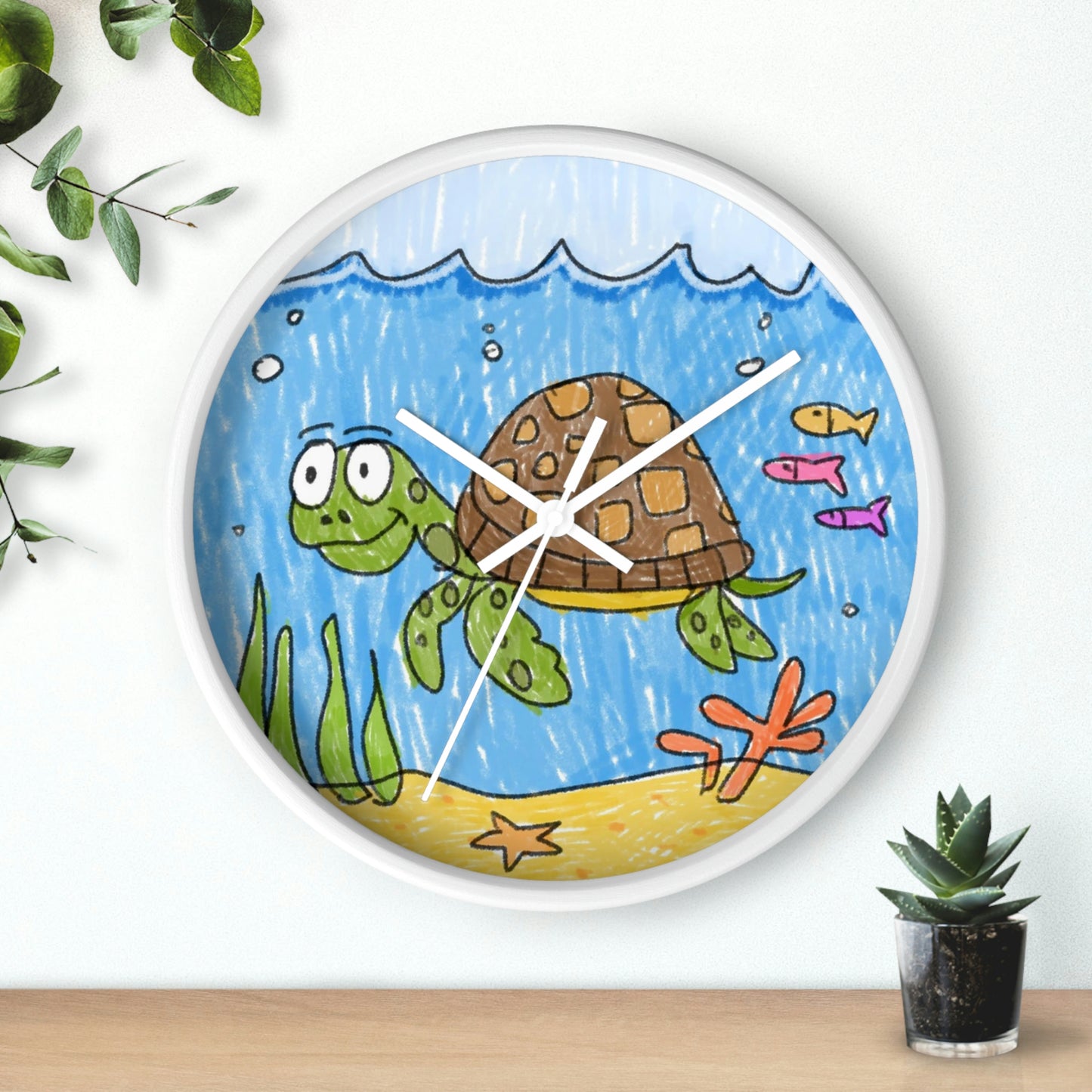 Reloj de pared Sea Turtle Beach Sand Ocean 