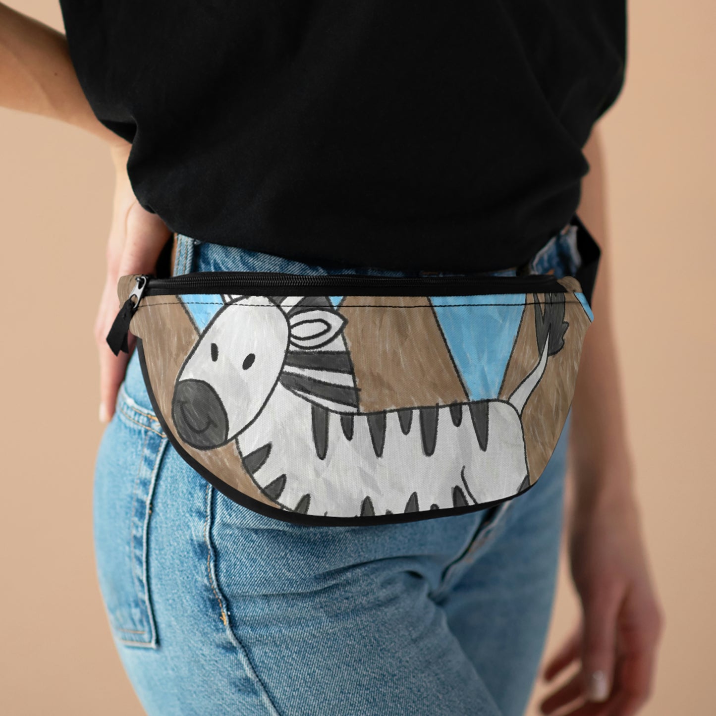 Zebra Graphic Hipster Zebra Animal Fanny Pack