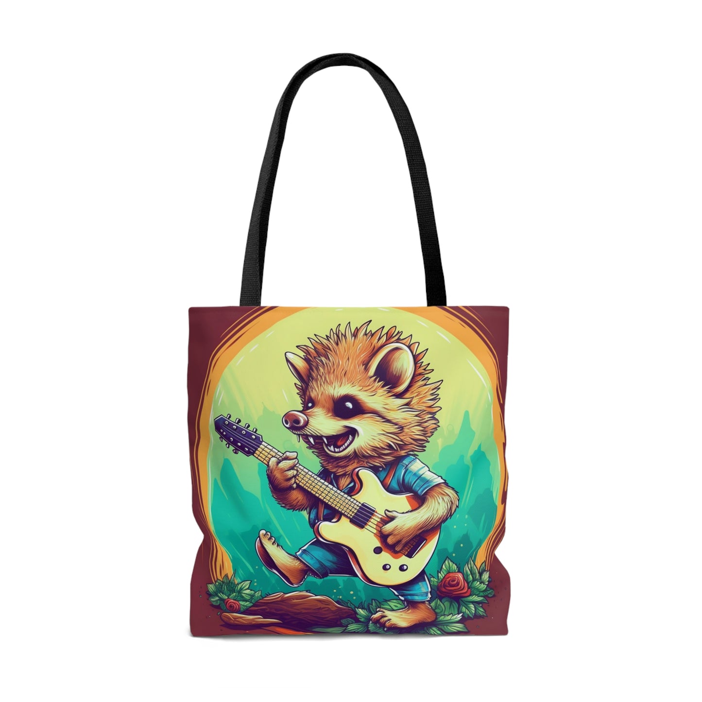 Hedgehog Stylish Culture Band Music Graphic Tote Bag (AOP)