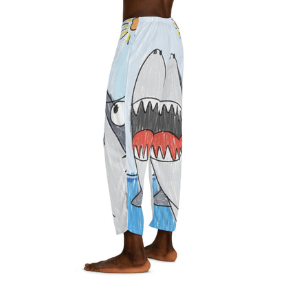 Shark Jaw Teeth Attack Ocean Sea Creature Men's Pajama Pants (AOP)