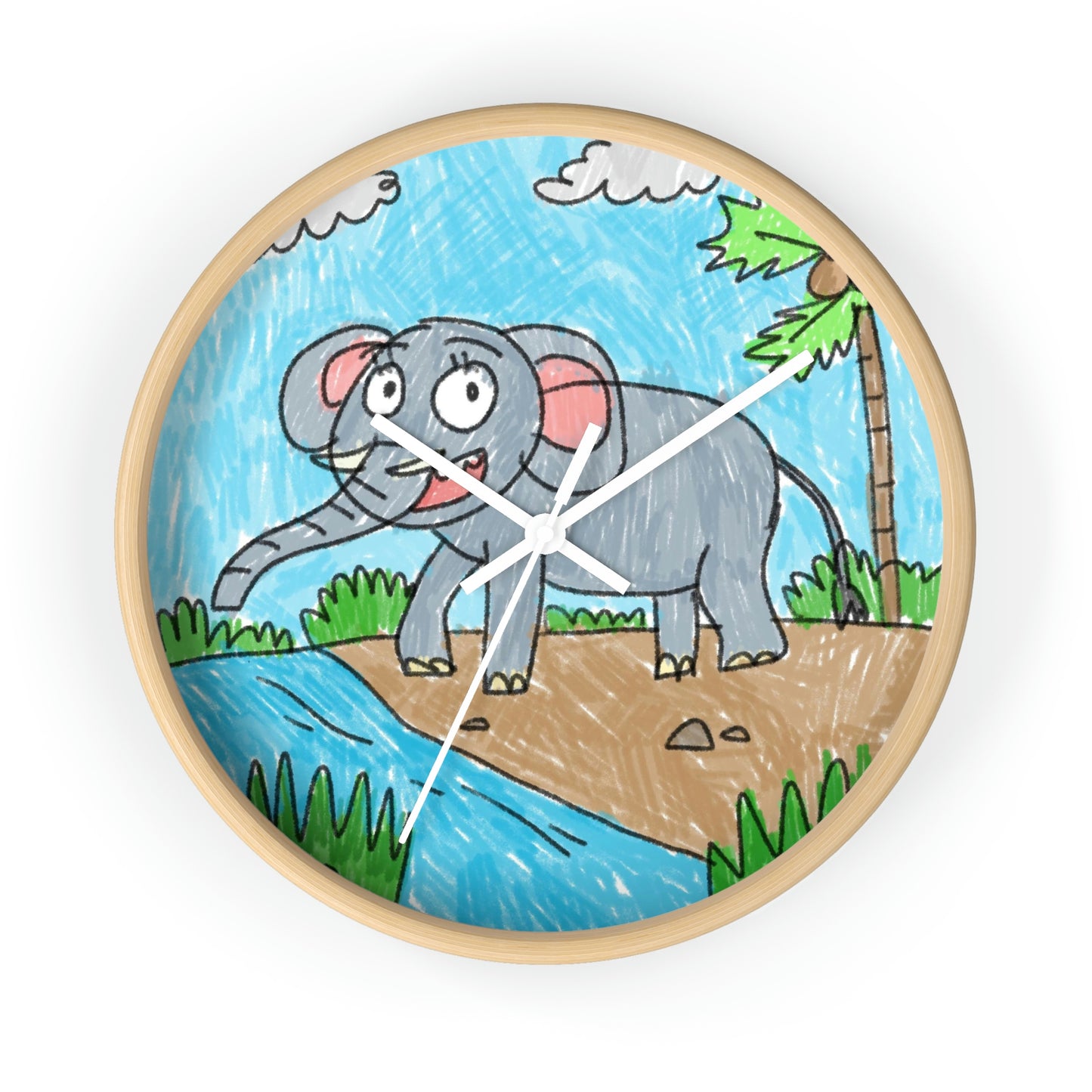 Elefante Elephant King Safari Animal Wall clock