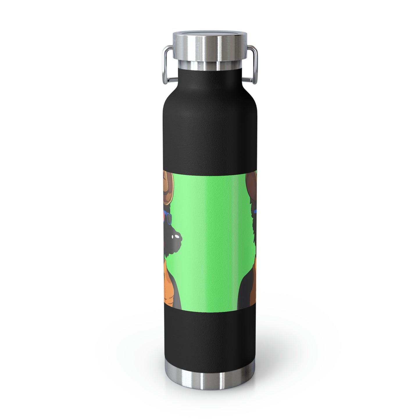 Cowgirl Wolf Cyborg Wolve Copper Vacuum Insulated Bottle, 22oz