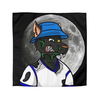 Black Wolf Full Moon Cyborg Werewolve Microfiber Duvet Cover