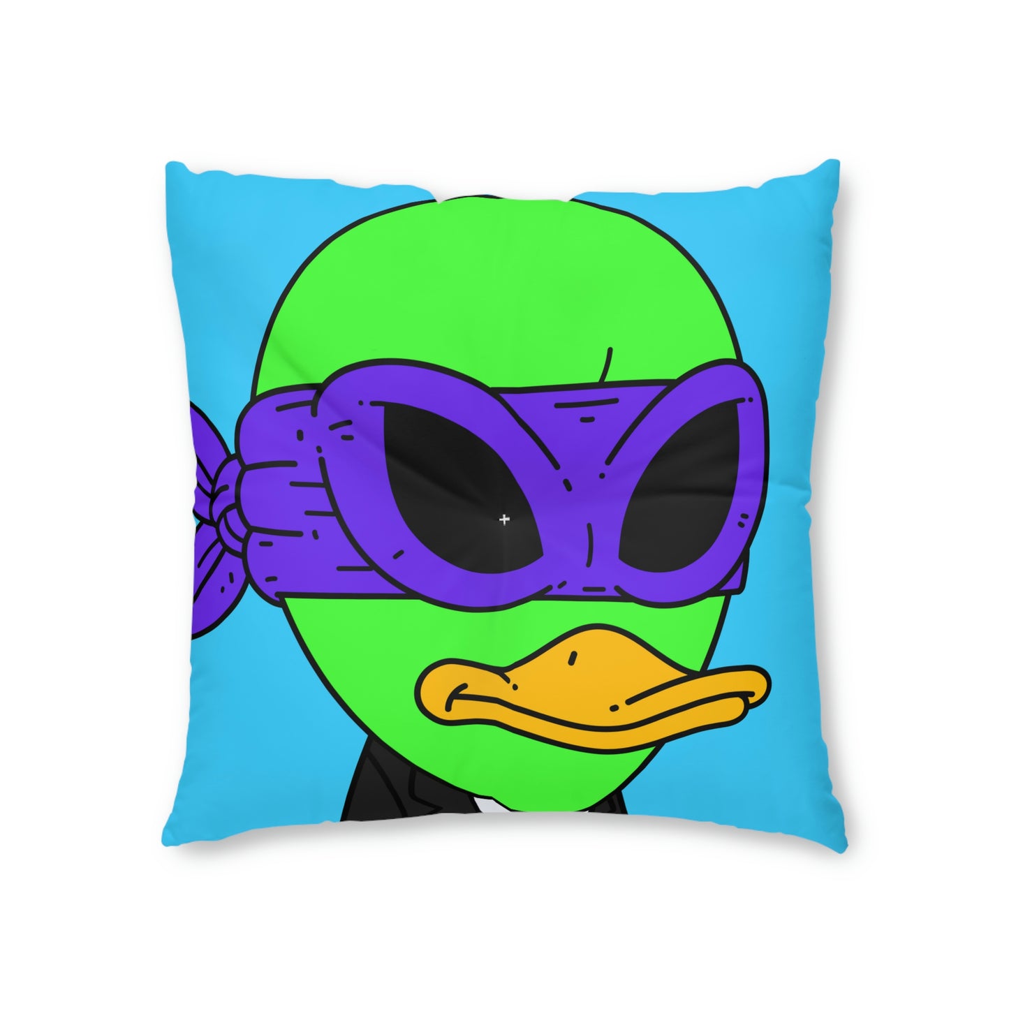 Alien Visitor 751 Tufted Floor Pillow, Square