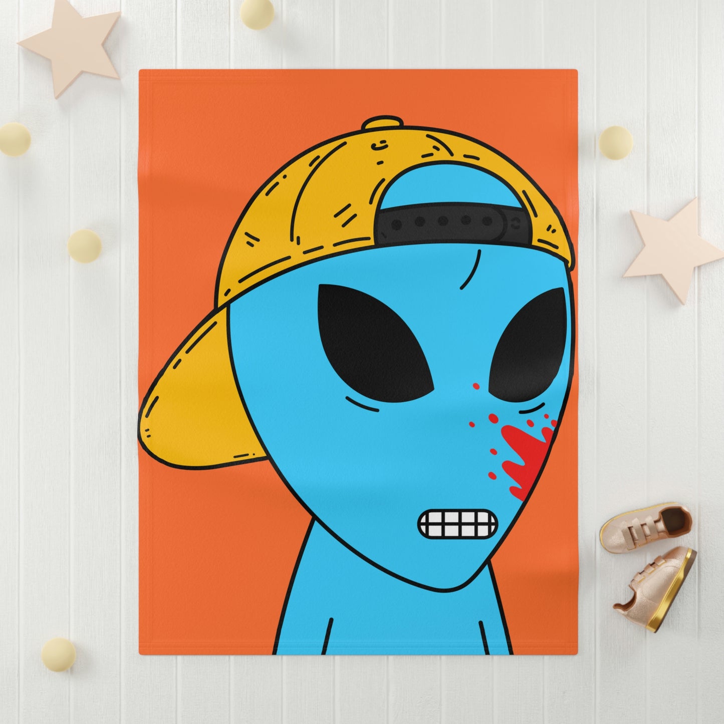 Alien Blue Blood Visitor Soft Fleece Baby Blanket