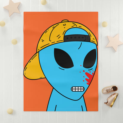 Alien Blue Blood Visitor Soft Fleece Baby Blanket