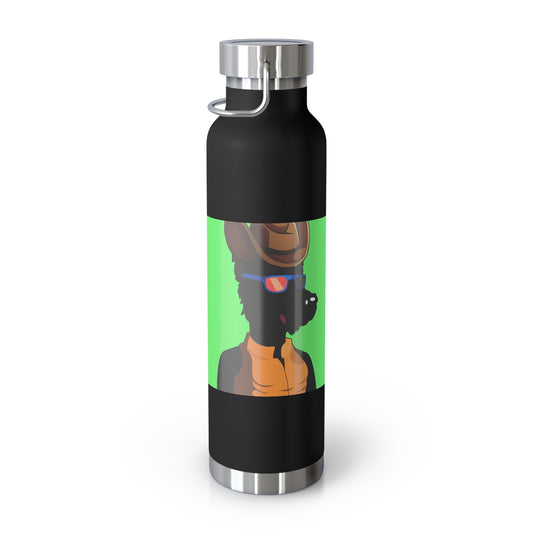 Cowgirl Wolf Cyborg Wolve Copper Vacuum Insulated Bottle, 22oz