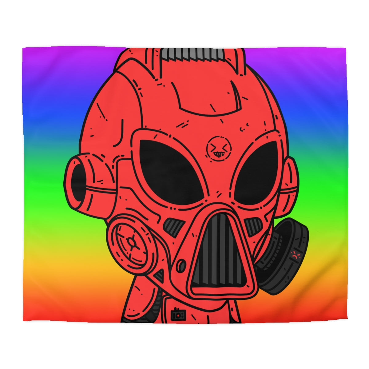 LOL Rainbow Armored Red Future Alien Cyborg Machine Visitante Funda nórdica de microfibra