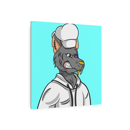 Chief Chef Cook Wolf Werewolve Cyborg Metal Art Sign