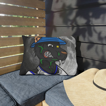 Werewolf Full Moon Cyborg Wolve Outdoor Pillows