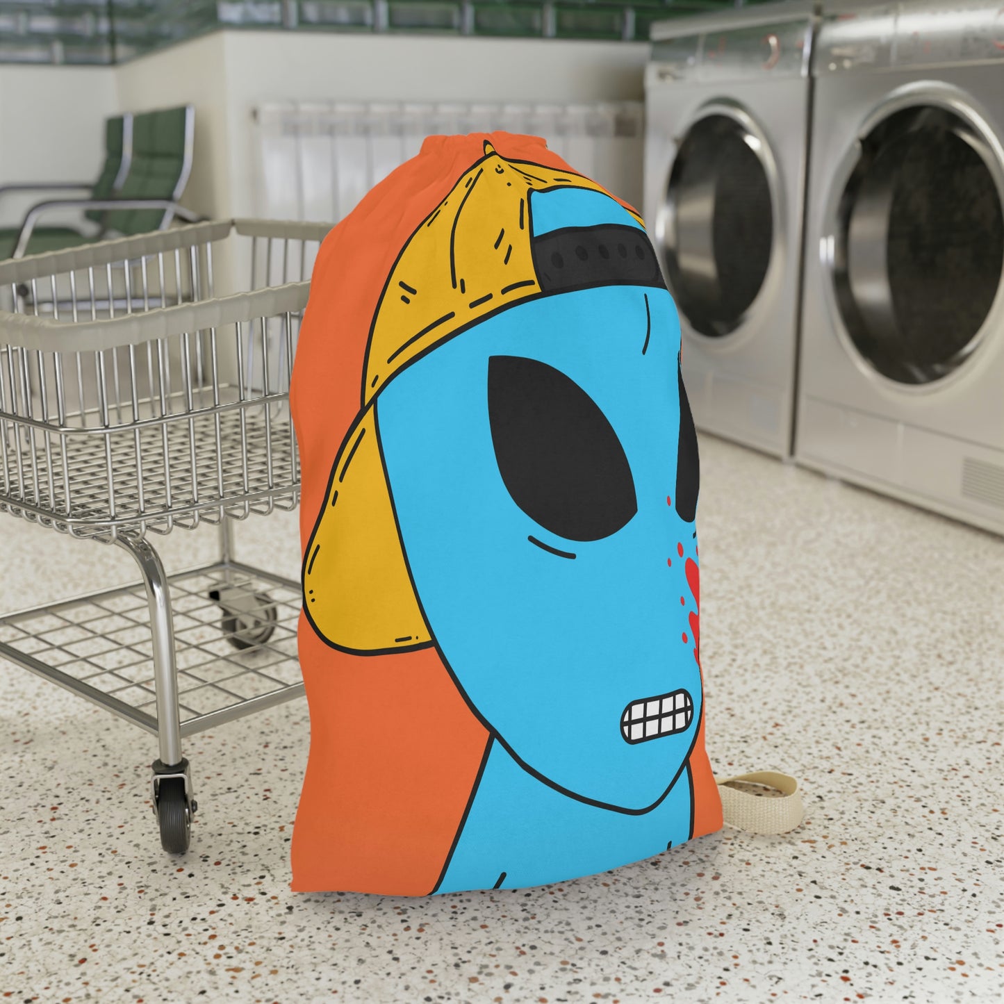 Alien Blue Blood Visitor Laundry Bag