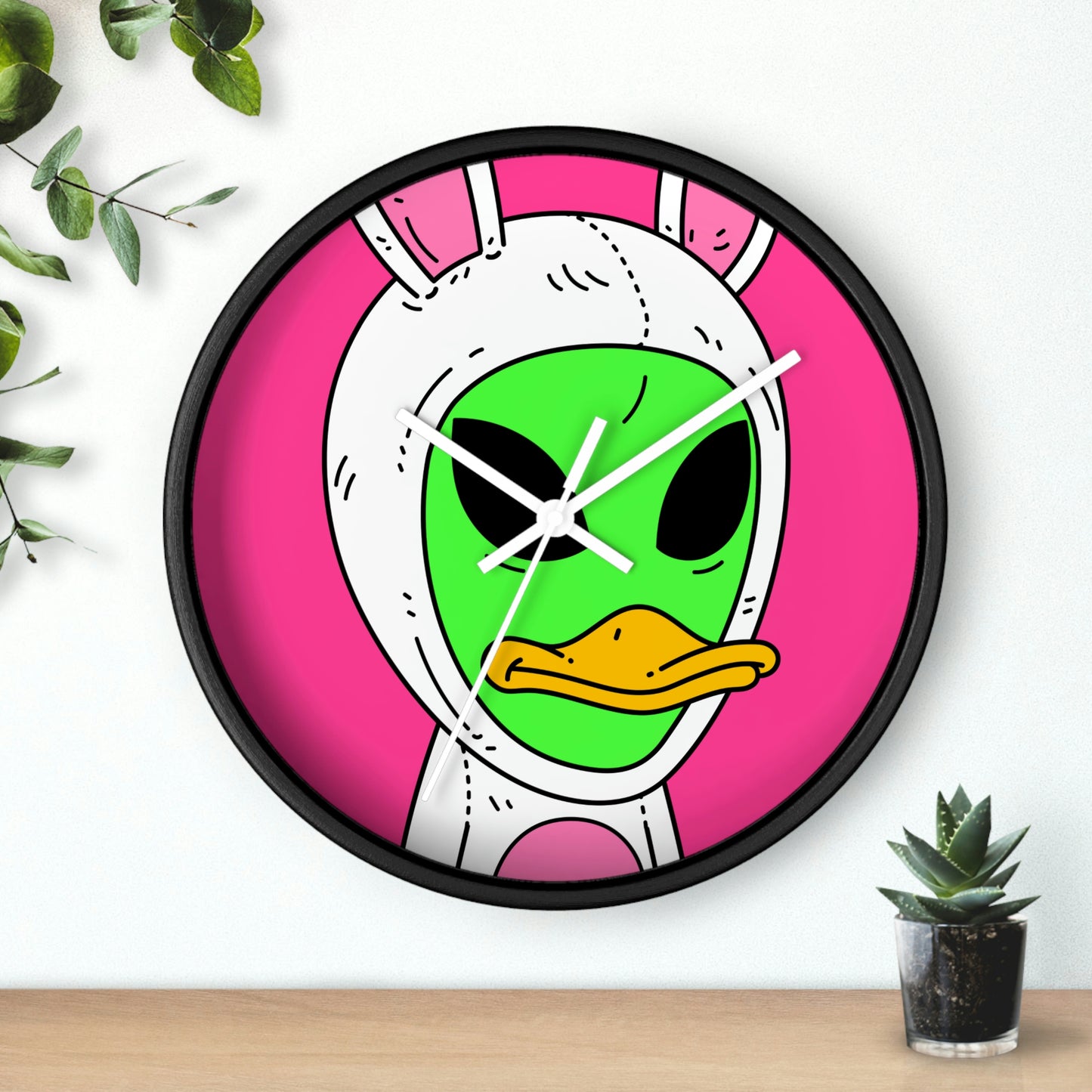 Duck Bunny Alien Wall clock