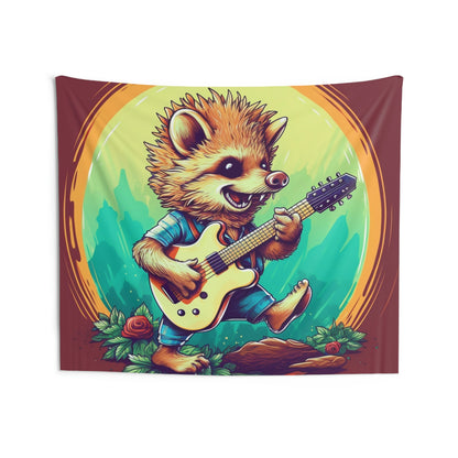 Hedgehog Stylish Culture Band Music Graphic Indoor Wall Tapestries