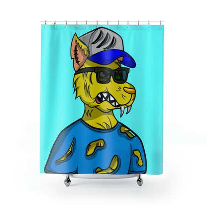 Yellow Wolf Werewolve Shower Curtains