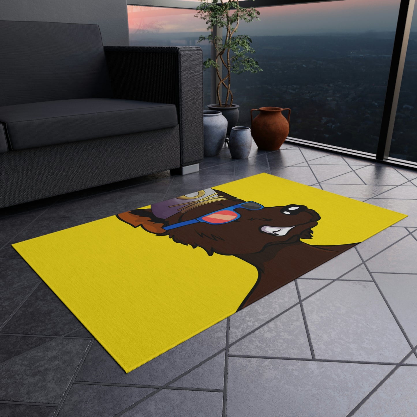 Dog Ship Yacht Captain Werewolf Cyborg Outdoor Rug