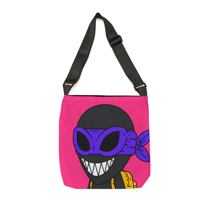 Dark Ninja Warrior Alien Visitor Adjustable Tote Bag (AOP)