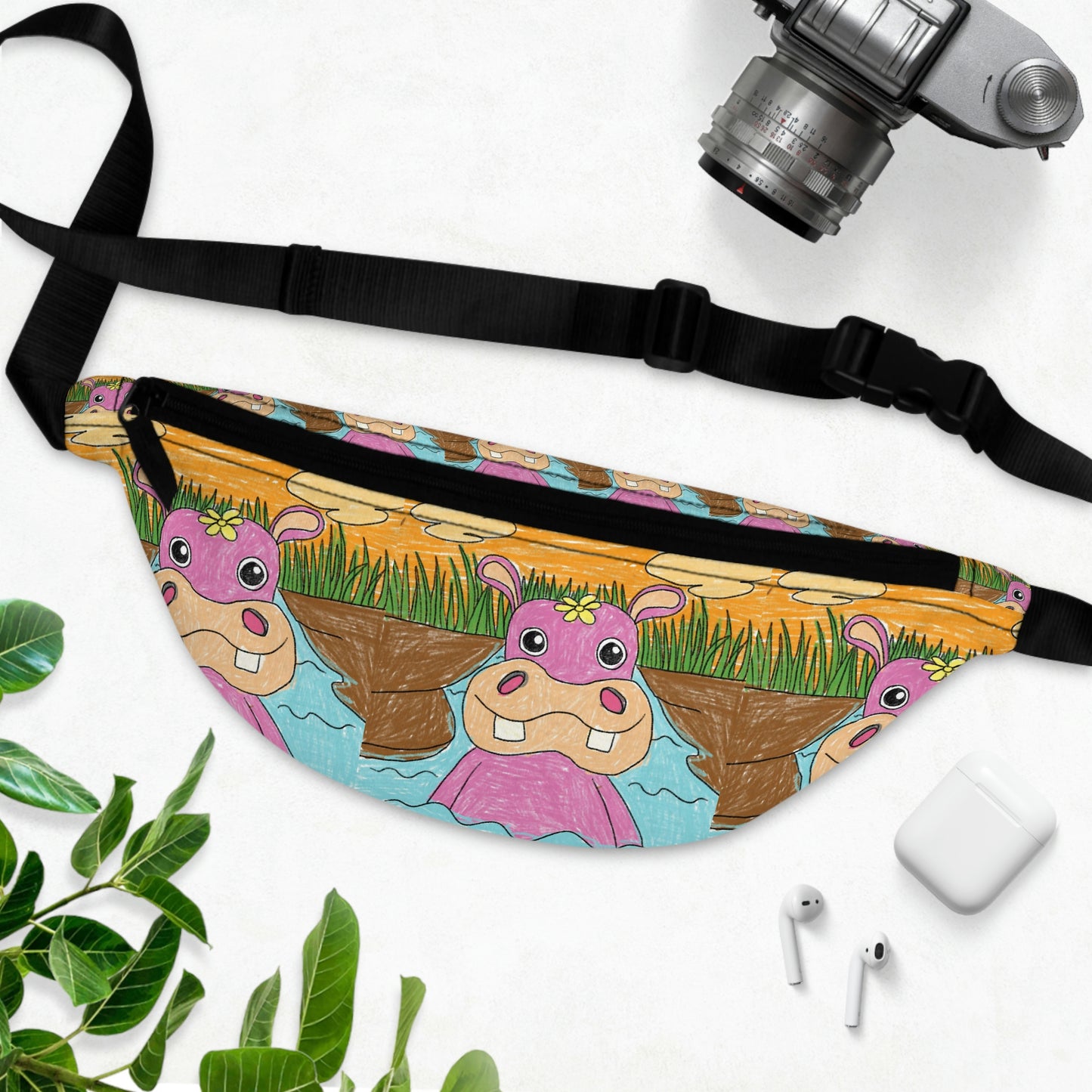 Hippo Hippopotamus Animal Creature Graphic Fanny Pack