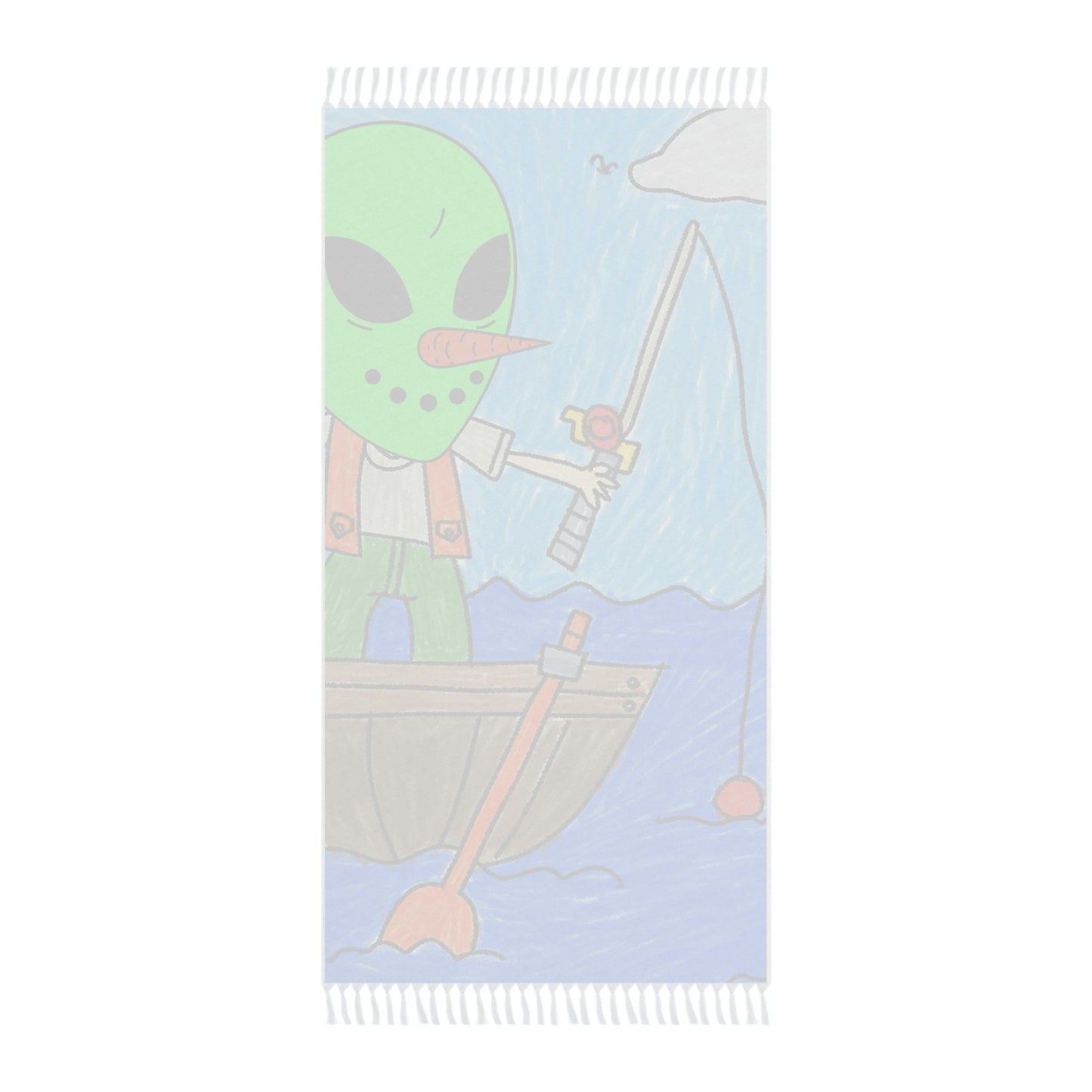 Sea Fish Hunter Veggie Visi Vegetable Visitor Alien Boho Beach Cloth