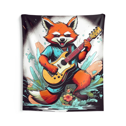 Red Panda Music Band Animal Indoor Wall Tapestries