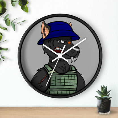 Army Wolf Wall clock