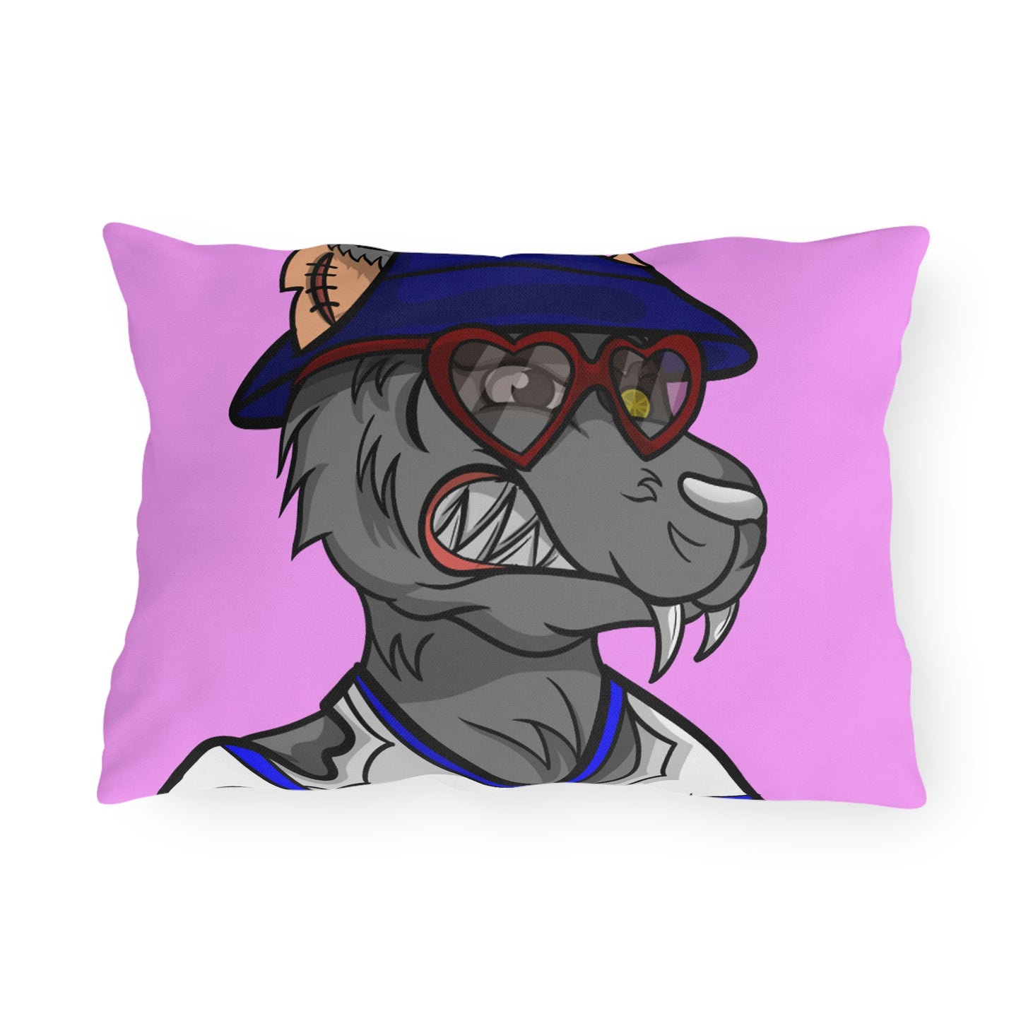 Valentine Wolf Heart Love Outdoor Pillows