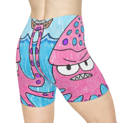 The Kraken Octopus Clean Graphic Women's Biker Shorts