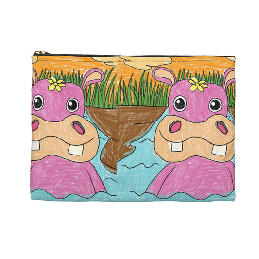 Bolsa de accesorios con gráfico de criatura animal hipopótamo hipopótamo 