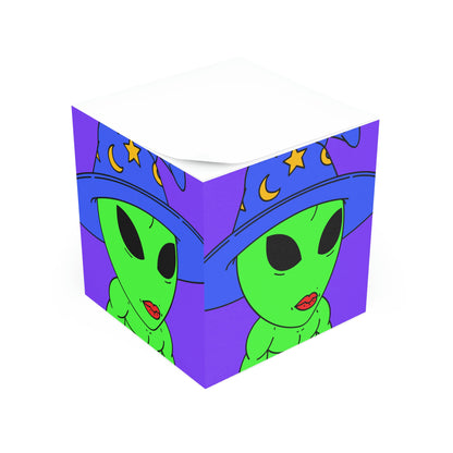 Bruja Mago Mágico Alien Nota Cubo