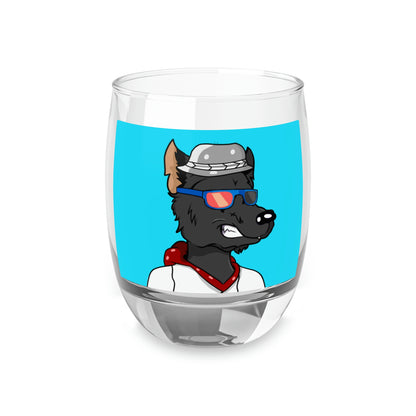 Cyborg Wolf Hoodie Sweatshirt Fedora Cap Whiskey Glass