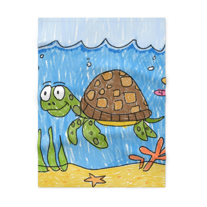 Sea Turtle Beach Sand Ocean Soft Fleece Baby Blanket