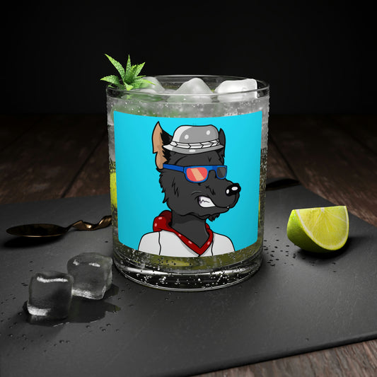 Cyborg Wolf Hoodie Sweatshirt Fedora Cap Bar Glass