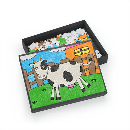 Cow Milk Farm Animal  Character Puzzle (96, 252, 500, 1000-Piece)