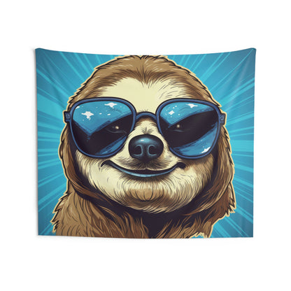 Retro Space Sloth Animal Design Indoor Wall Tapestries