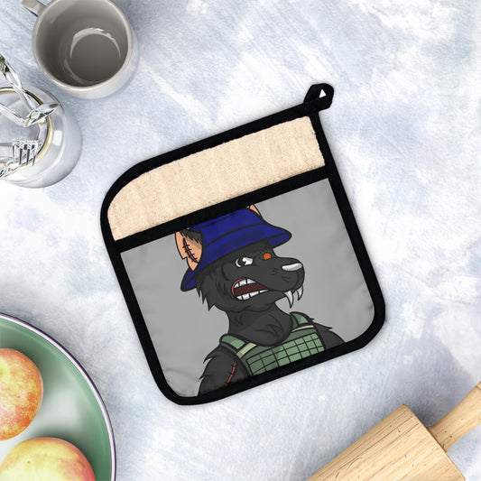 Army Wolf Pot Holder with Pocket