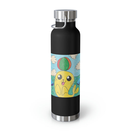 Seal Trick Marine Ocean Animal Sea Creature Copper Vacuum Insulated Bottle, 22oz