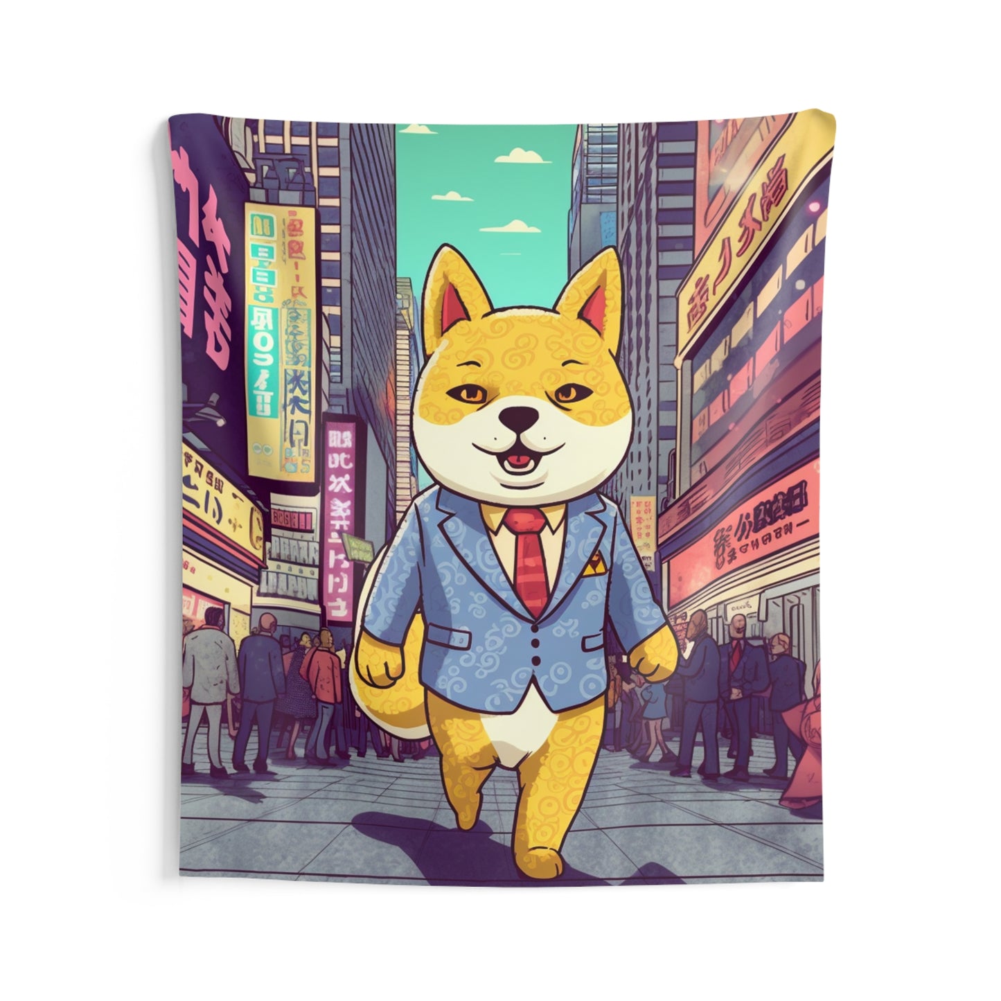 Japanese Shiba Inu Business Dog Tapestry Crypto Fan Favorite Perfect for Indoors