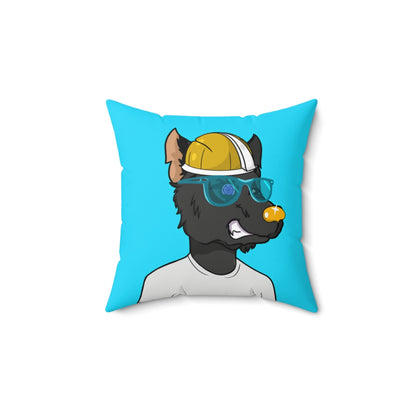 Gold Standard Wolf Cyborg Wolve Spun Polyester Square Pillow