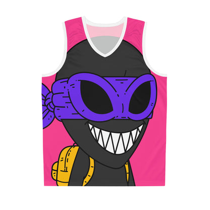 Dark Ninja Warrior Alien Visitor Basketball Jersey (AOP)